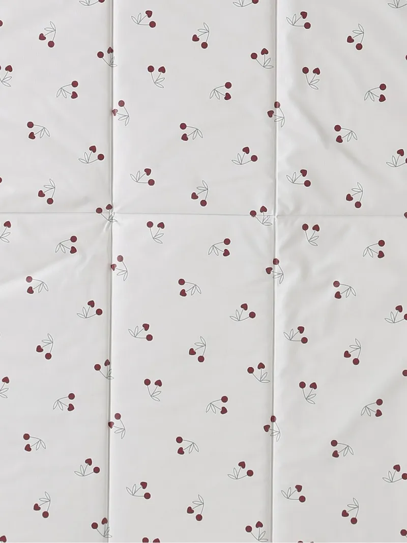 Vertbaudet Baby Reise-Wickelunterlage, Beige/kirschen cherry, – Produktbild 4 von 4