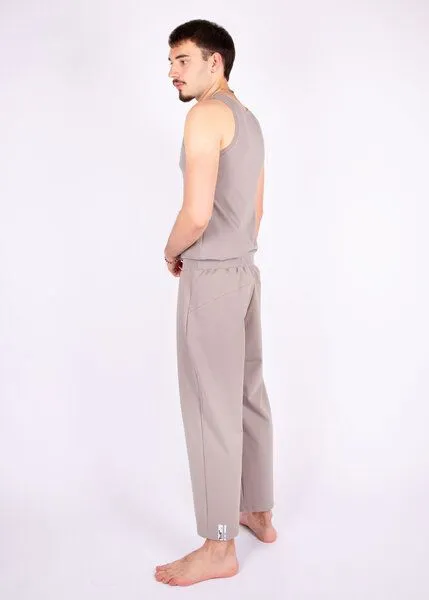 ÆVRIL ÆVRIL Unisex Yogahose // Dolphin Grey // Bio-Baumwolle – Produktbild 4 von 4