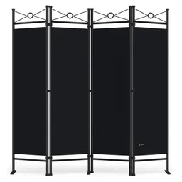 Casaria® Paravent Lucca Schwarz 180x163cm – Produktbild 1 von 1