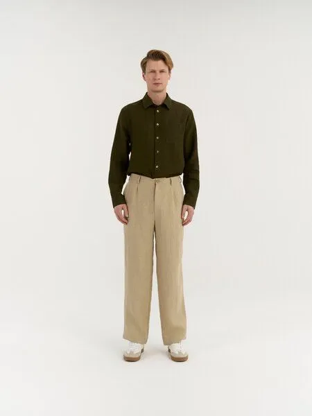 AmourLinen AmourLinen Klassische Leinenhose für Herren CEDAR, Beige (braun), – Produktbild 1 von 1