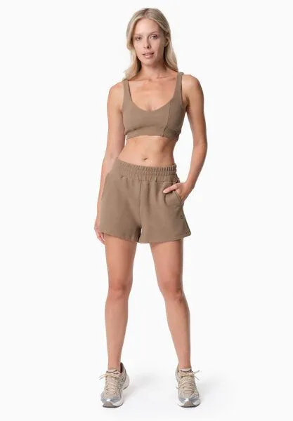 ORGANICATION ORGANICATION SAVANNA | Waffel-Shorts aus Bio-Baumwolle und recyceltem Polyester, Gravel, – Produktbild 1 von 4