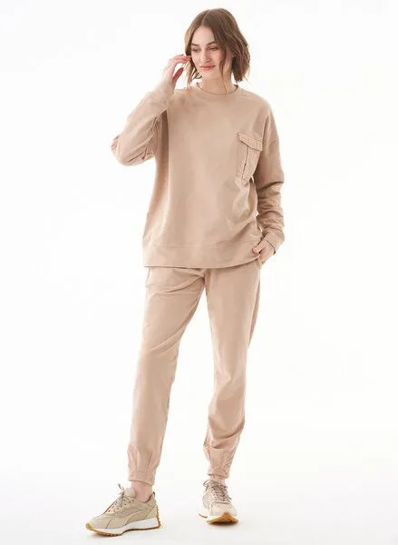 ORGANICATION ORGANICATION Sweatshirt aus Bio-Baumwolle, Natur(beige), – Produktbild 2 von 4