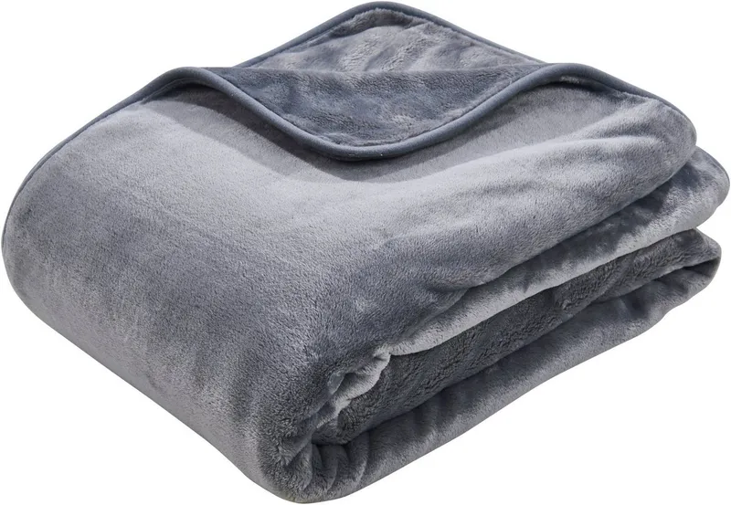 Wohndecke POLAR, done.®, Weiche, wärmende Kuscheldecke, Grau, – Produktbild 1 von 4