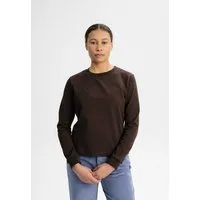 MELA MELA Langarmshirt schwer Style AASTHA aus 100% Bio-Baumwolle, Dunkelbraun, – Produktbild 1 von 1