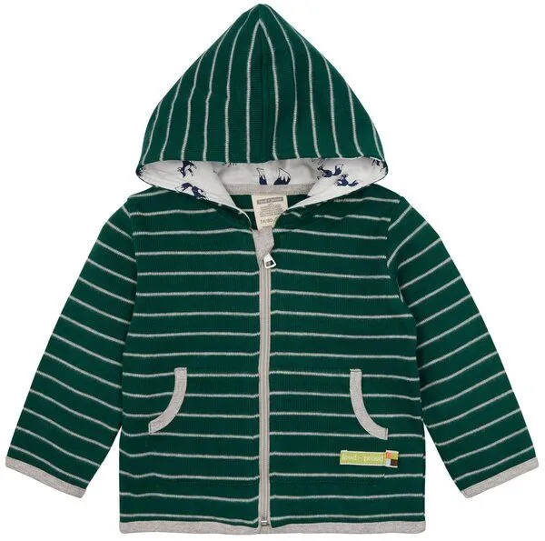 loud + proud loud + proud Babys & Kinder Jacke Ringel, GOTS-zertifiziert, Bottle(grün), – Produktbild 1 von 2