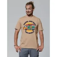watapparel watapparel T-Shirt Unisex Travel and surf, Latte, – Produktbild 1 von 1