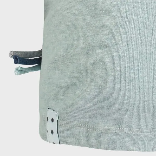 OrganicEra Baby S/S T-shirt 'OrganicEra' aus Bio-Baumwolle, Aqua melange (grün), – Produktbild 4 von 5