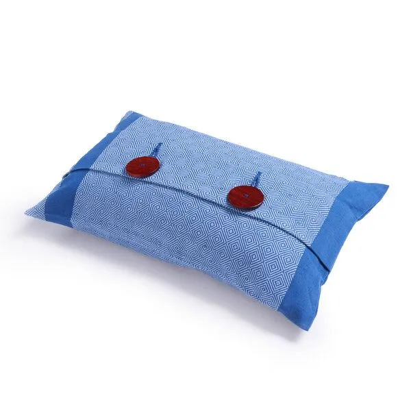 HängemattenGlück HängemattenGlück Kissenbezug aus reiner Bio Baumwolle 50x30cm viele Farben, Saphira (blau), – Produktbild 1 von 4