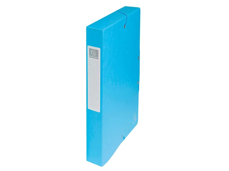 Exacompta 8 Exacompta Archivboxen, Colorspan-Karton, 600 g/m², DIN A4, Gummizug, RB 40 mm, türkis – Produktbild 1 von 1
