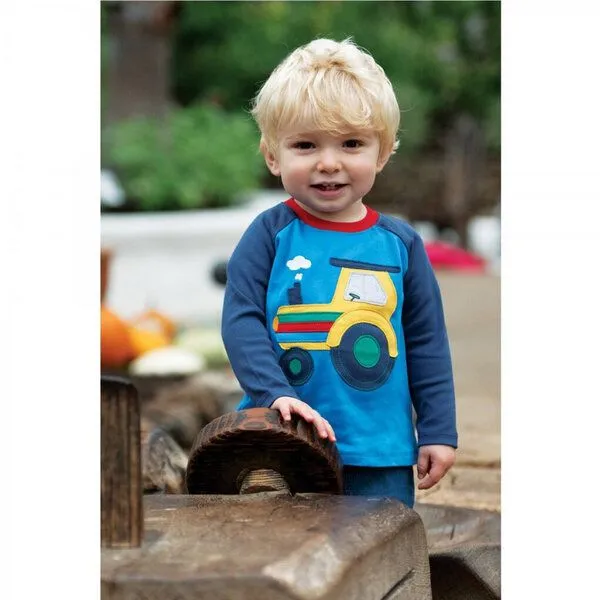 Frugi Frugi Langarm-Shirt Traktor Henry Raglan Top – Produktbild 2 von 3