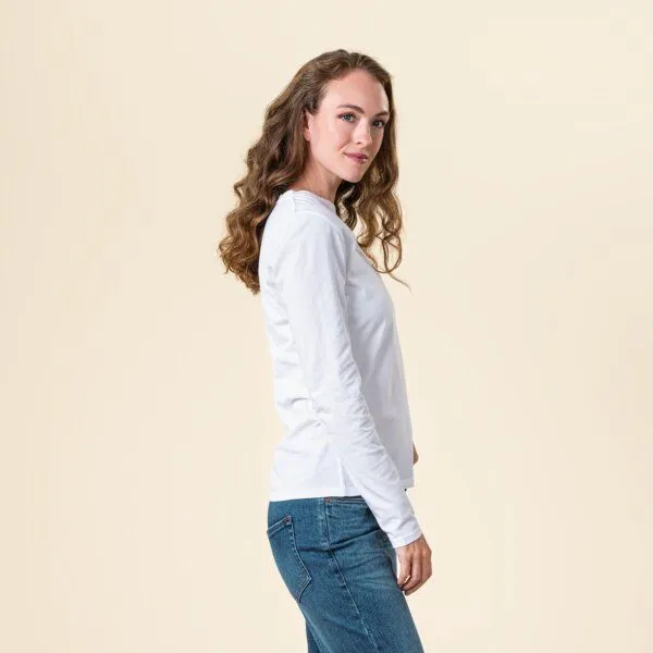 Living Crafts Living Crafts Langarm-Shirt - TARANA, White (weiß), – Produktbild 2 von 4