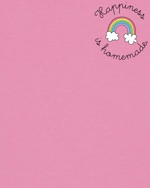 watapparel watapparel T-Shirt Frauen Happiness is homemade, Bubble pink, – Produktbild 3 von 3