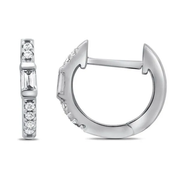 Eppi Eppi Silberne Ohrreifen mit Lab Grown Diamanten Agni, Silber, – Produktbild 1 von 4