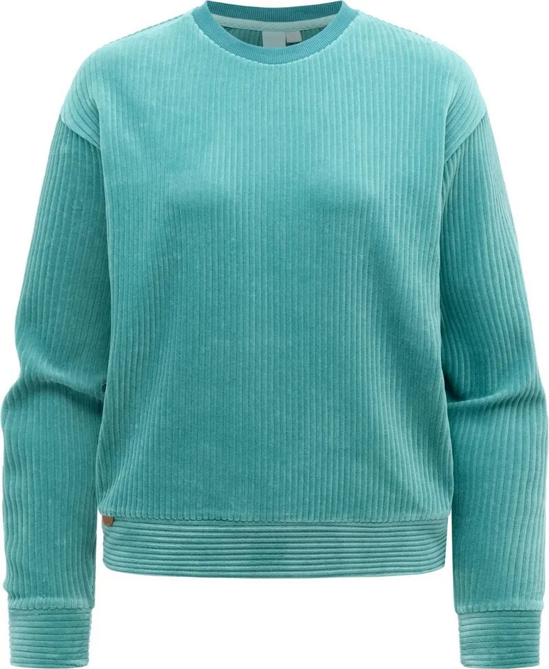 ragwear ragwear Sweatshirt Dellani Cordy Langarm Oberteil in Kord-Optik, Grün, – Produktbild 2 von 4
