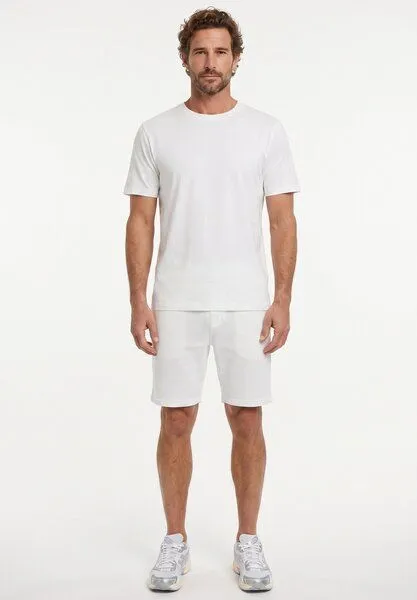 ORGANICATION ORGANICATION STEVVEN | Waffel-Shorts aus Bio-Baumwolle & recyceltem Polyester, White, – Produktbild 1 von 4