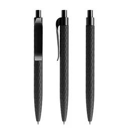 prodir prodir® Druckkugelschreiber QS01 Soft Touch PRP Push, blaue Mine, schwarz, Schwarz, – Produktbild 1 von 1