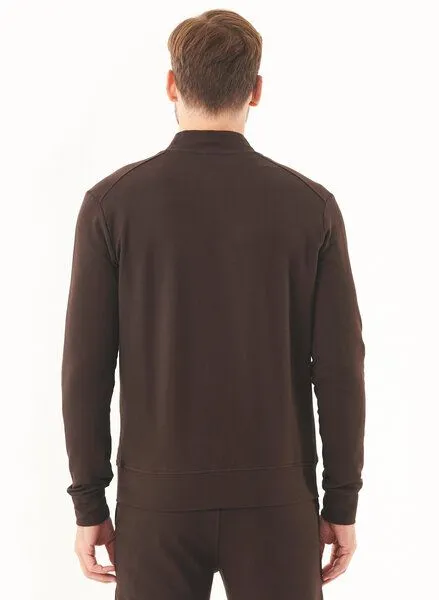 ORGANICATION ORGANICATION Sweatjacke aus Bio-Baumwolle, Braun(espresso), – Produktbild 4 von 4