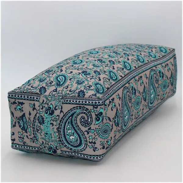 BAGHI BAGHI Bio Yoga Bolster Restorative Flower Power, Grau-blau-türkis, – Produktbild 1 von 1