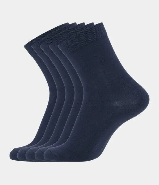 Copenhagen Bamboo 5 Paar marineblaue Bambussocken – Produktbild 1 von 4