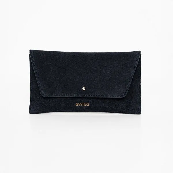 ann kurz ann kurz Mini Envelope – Portemonnaie aus Leder, Suede navy, – Produktbild 1 von 1