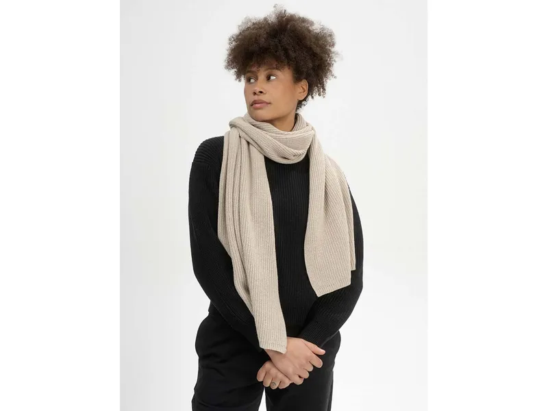 MELA MELA Bio-Strickschal 'NAGNA', Kiesel melange, – Produktbild 2 von 2