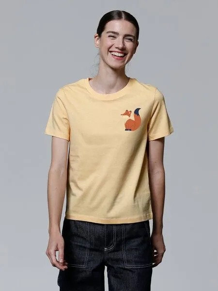 watapparel watapparel T-Shirt Frauen Cute Fox, Nispero, – Produktbild 2 von 3