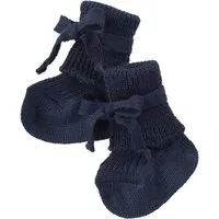 hirsch natur Babyschuhe Bio-Schurwolle (kbT) marine Länge ca. 9 cm – Produktbild 1 von 1