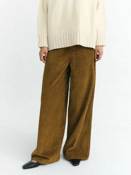 thinking mu thinking mu Damen Hose - Corduroy Hedda Pants - aus Bio-Baumwolle, Light oak (braun), – Produktbild 1 von 4