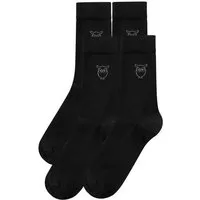 KnowledgeCotton Apparel KnowledgeCotton Apparel 4-Pack Socken SOLID mit Bio-Baumwolle, Schwarz (black jet), – Produktbild 1 von 1