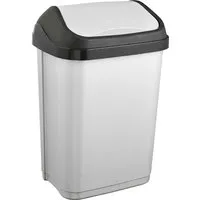 Keeeper keeeper Abfalleimer "Swantje" mit Schwingdeckel, 10 l, silber – Produktbild 1 von 1