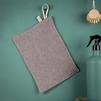 nahtur design nahtur-design Putzlappen 2-lagig aus Bioleinen und Baumwolle, Dunkelblau, – Produktbild 1 von 1