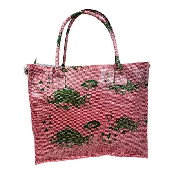 Beadbags Beadbags Einkaufstasche Ri94 recycelter Reissack, Rosa (kariert), – Produktbild 1 von 5