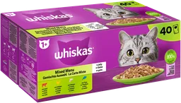 Whiskas Whiskas Portionsbeutel Multipack 1+ Gemischte Auswahl in Gelee 40 x 85g – Produktbild 1 von 1