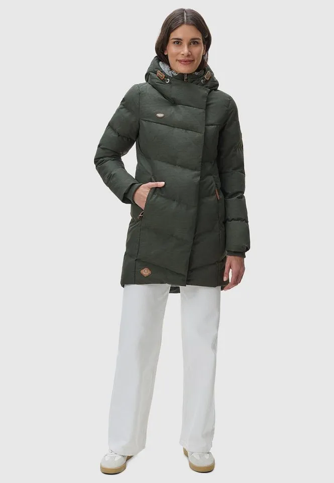 ragwear ragwear Wintermantel Pavla stylischer Winterparka mit Teddyfutter und Kapuze, Grün, – Produktbild 4 von 4