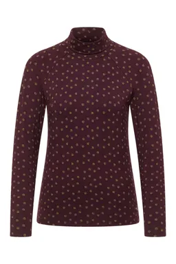 Tranquillo Jersey-Shirt Chiaraa aus  EcoVero™-Viskose - burgundy sun / L – Produktbild 1 von 1