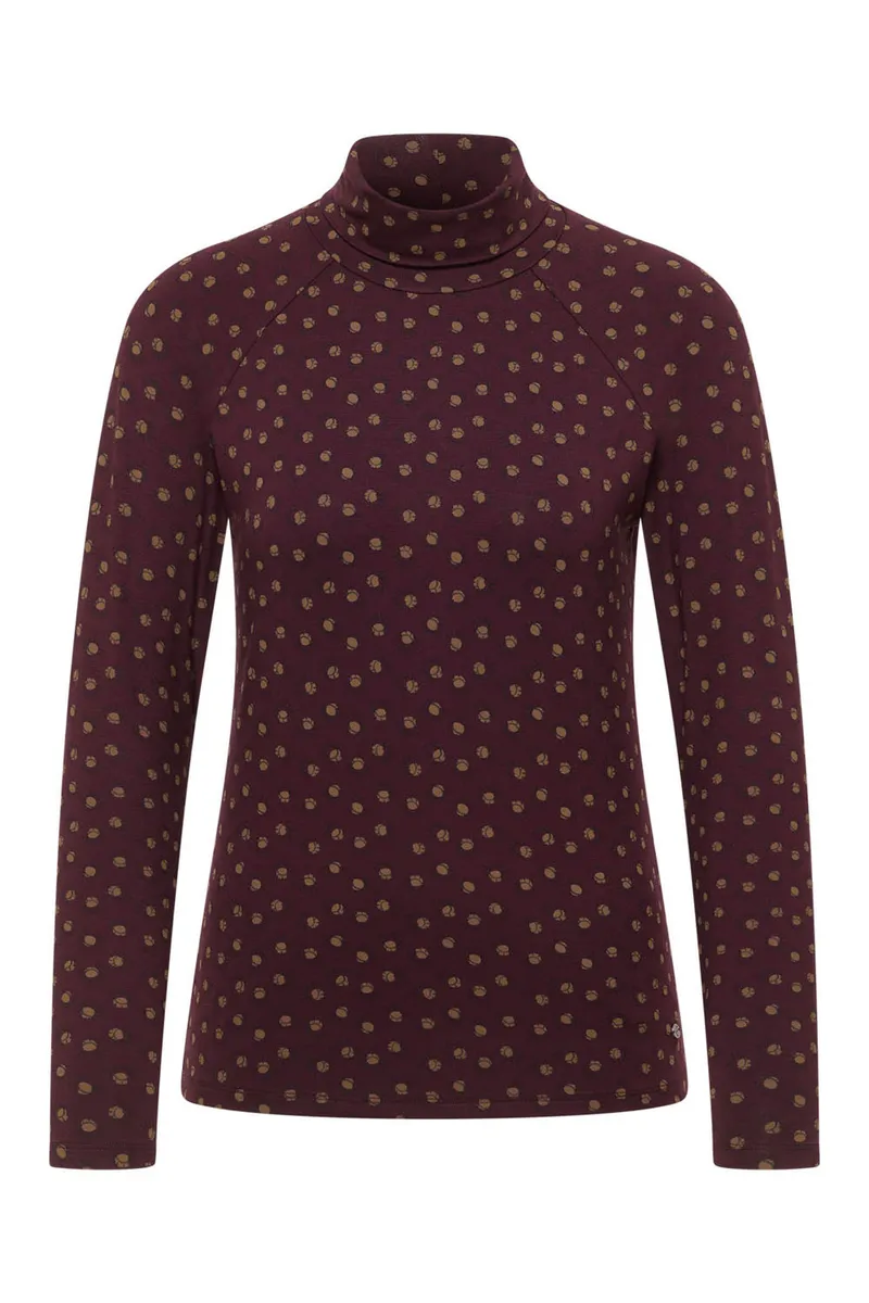 Tranquillo Jersey-Shirt Chiaraa aus EcoVero™-Viskose - burgundy sun / M – Produktbild 1 von 4