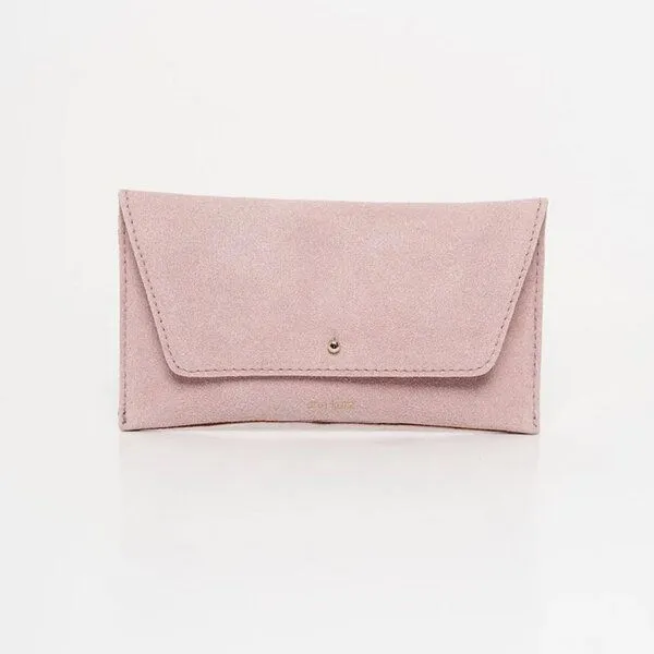 ann kurz ann kurz Mini Envelope – Portemonnaie aus Leder, Recycled suede rosa, – Produktbild 1 von 2