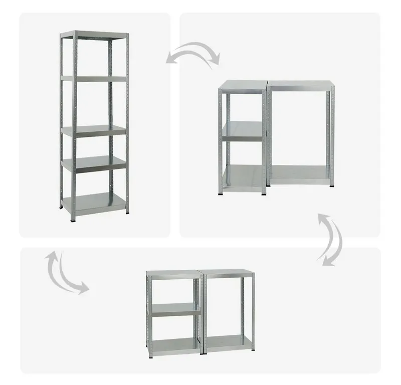 PROREGAL® Schwerlastregal MegaDeal 2x Lagerregal STEEL EAGLE 180x60x40cm Fachlast 130kg Verzinkt, 2-tlg., Stabiles Kellerregal Lastenregal Garagenregal Metallregal, Verzinkt, – Produktbild 5 von 5