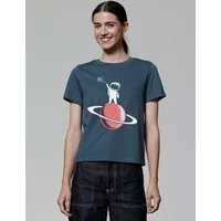 watapparel watapparel T-Shirt Frauen Astronaut says Hi, Stargazer, – Produktbild 1 von 1