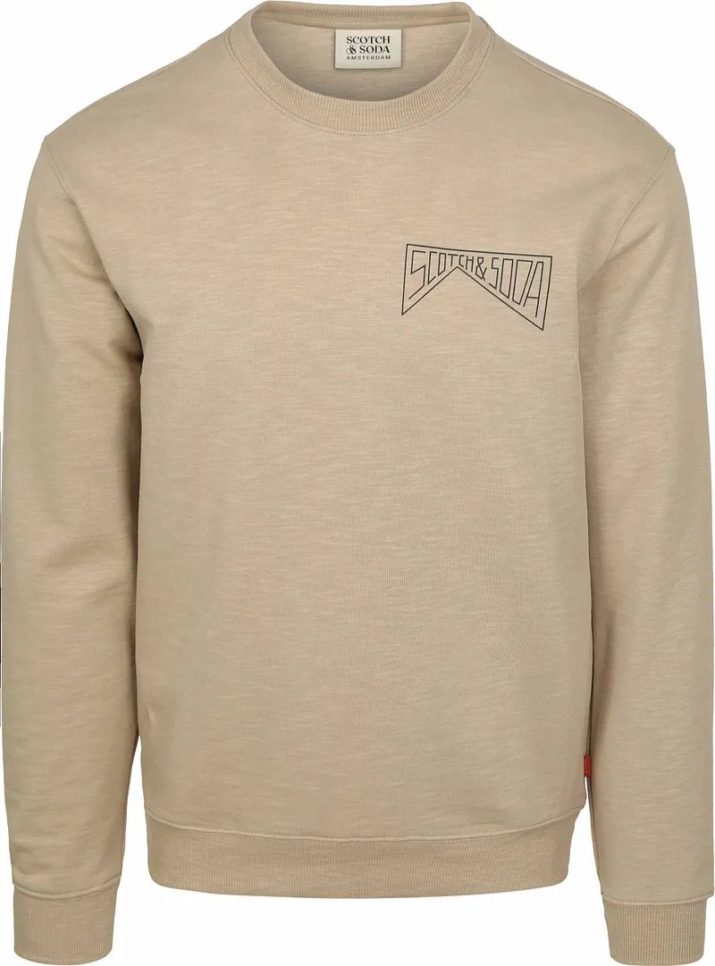 Scotch and Soda Scotch and Soda Pullover Logo Beige, Beige, – Produktbild 1 von 5
