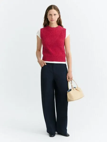 thinking mu thinking mu Damen Pullunder - Kaia - aus Wolle, Red (rot), – Produktbild 5 von 5