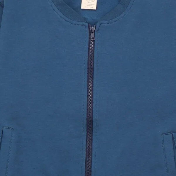 Walkiddy Walkiddy Kinder Sweatjacke GOTS zertifiziert, marineblau, Reißverschluss, Bio-Baumwolle, weich & bequem, Blau, – Produktbild 2 von 2