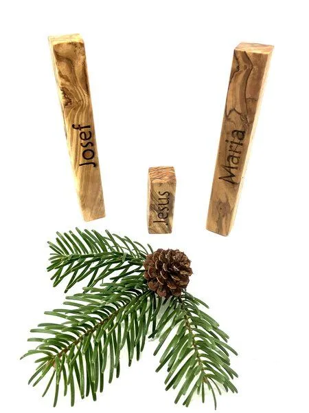 Olivenholz erleben Olivenholz erleben Weihnachtskrippe "MODERN LIFE" aus Olivenholz – Produktbild 6 von 6