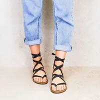 Rarámuri Weiches Band zum Kombinieren mit Ihren Rarámuri-Bandsandalen., Schwarz, – Produktbild 1 von 1