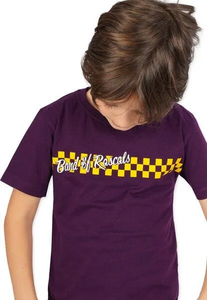 Band of Rascals Band of Rascals Checker T-Shirt, Dark-purple, – Produktbild 1 von 4