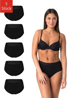 Elsie Elsie Taillenslip Unterhosen Damen Hüftslip aus 95% Baumwolle mit Stretch (Packung, 5-St., 5er-Pack) Bequeme Unterwäsche Frauen mit Hohe Taille Slip Damen – Produktbild 1 von 1