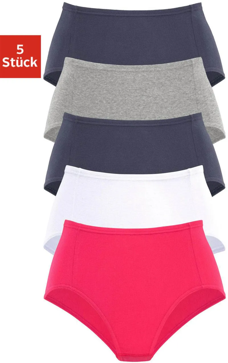 petite fleur by Lascana Taillenslip rot, weiß, marine, grau-meliert, marine, Rot, weiß, marine, grau-meliert, marine, – Produktbild 3 von 3