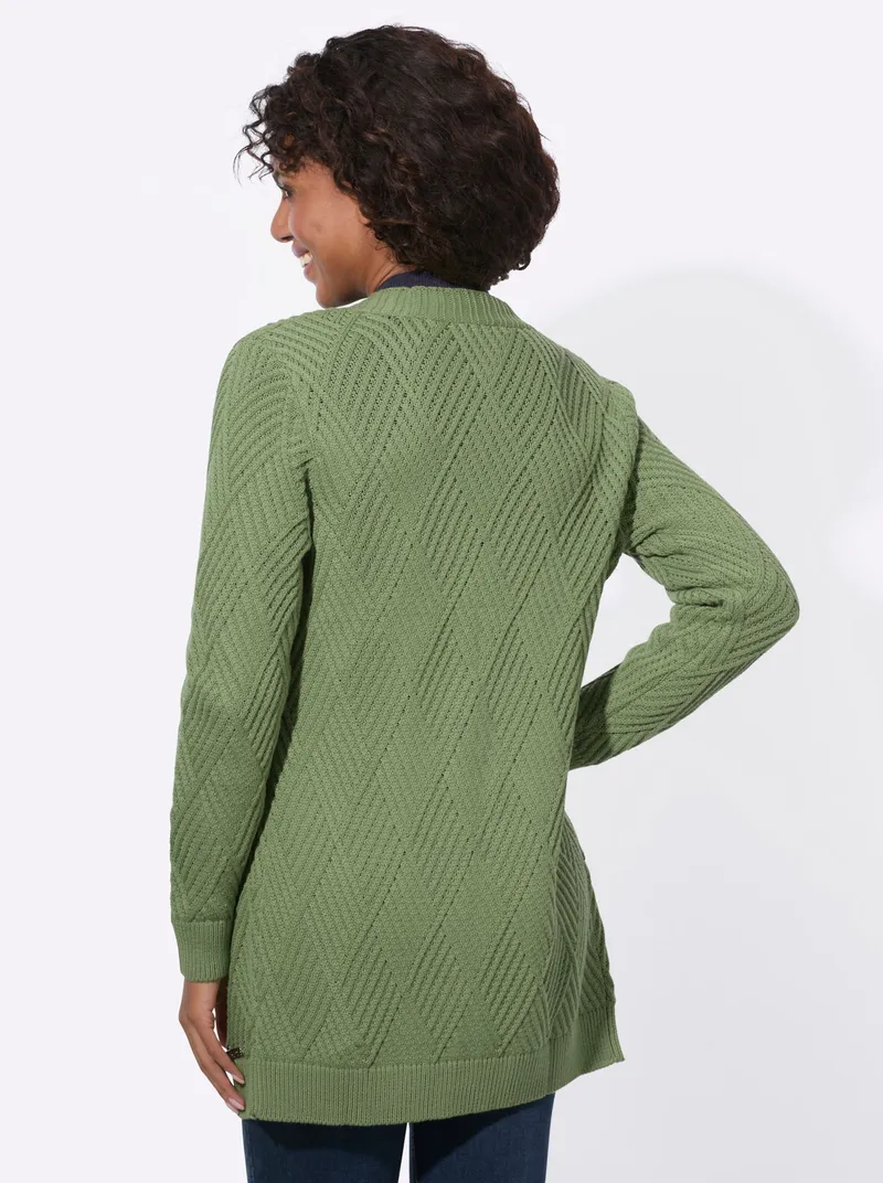 Witt Longstrickjacke, Eucalyptus, – Produktbild 2 von 2