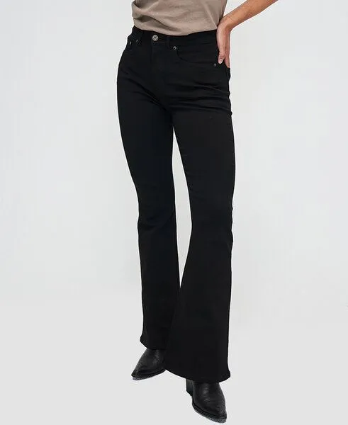 Kuyichi Kuyichi Flared Jeanshose - Lisette Flare, Schwarz (forever black), – Produktbild 1 von 8