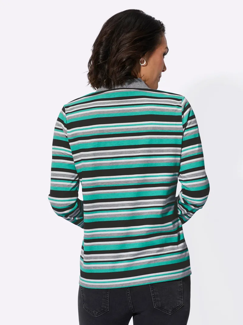 Witt Shirt salbei-schwarz-geringelt, Salbei-schwarz-geringelt, – Produktbild 2 von 2